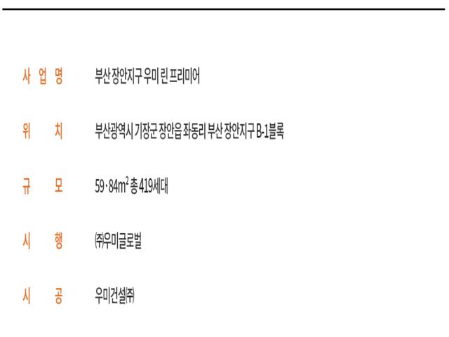 장안 우미린 모델하우스 사업개요